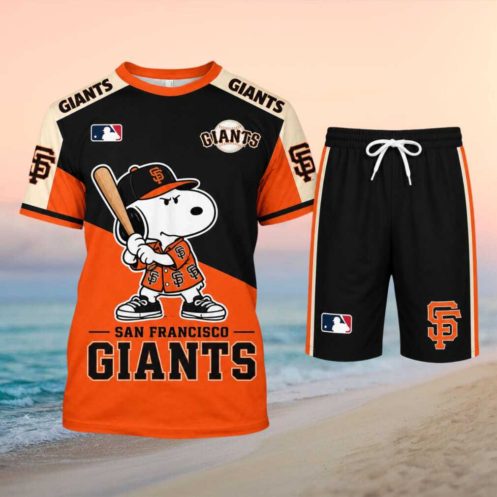 San Francisco Giants Snoopy Baseball Cartoon Character Shirt