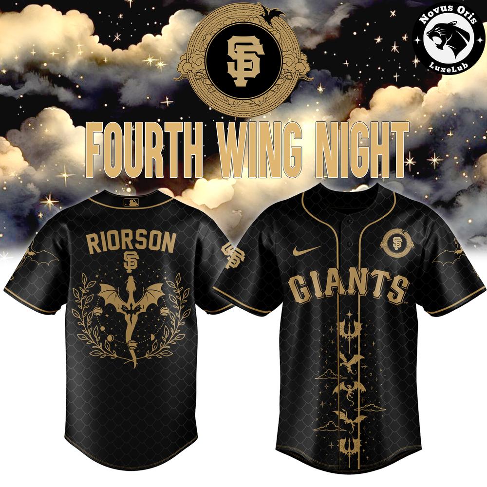 San Francisco Giants x Fourth Wing Night Limited Custom Baseball Jersey