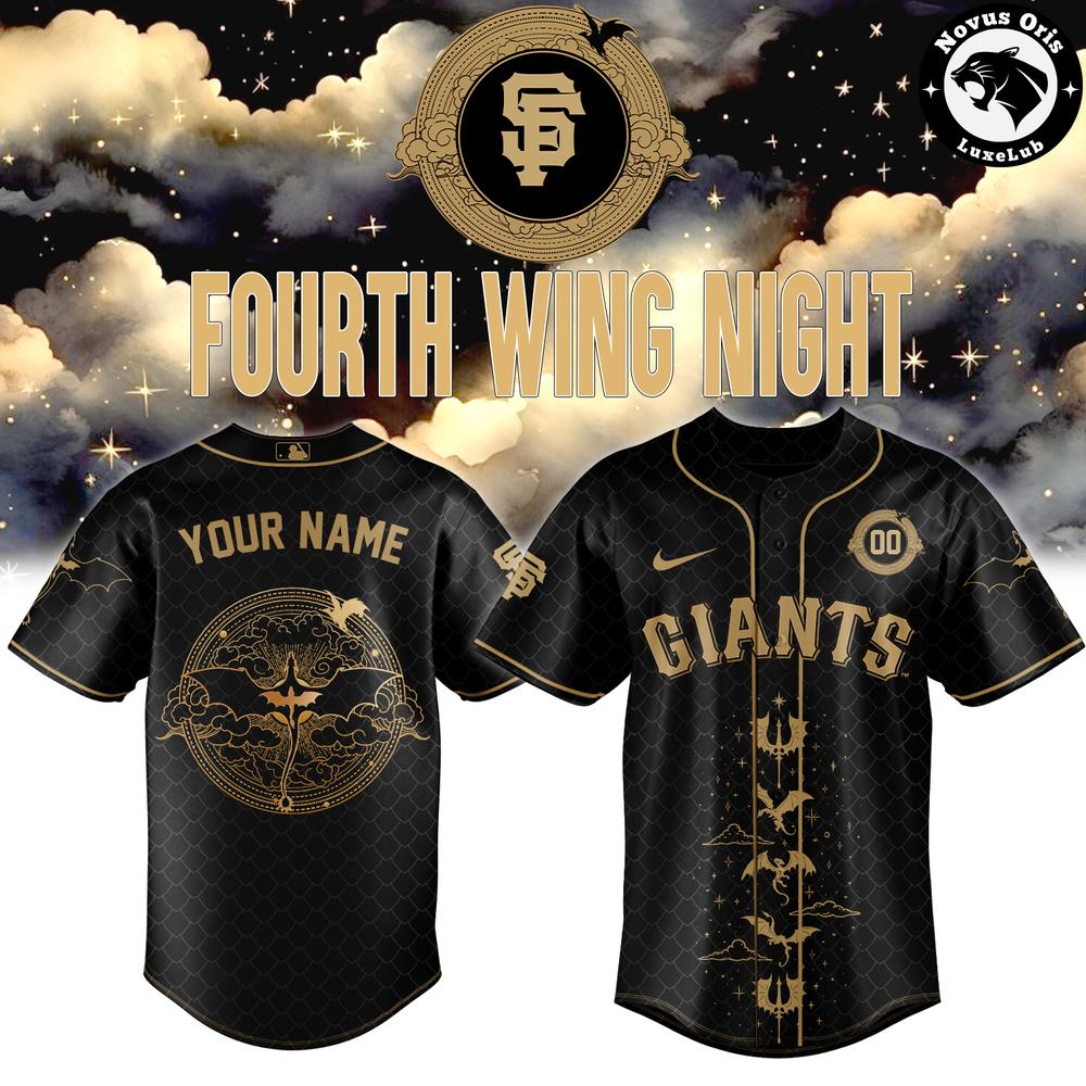 San Francisco Giants x Fourth Wing Night Limited Edition Custom Baseball Jersey