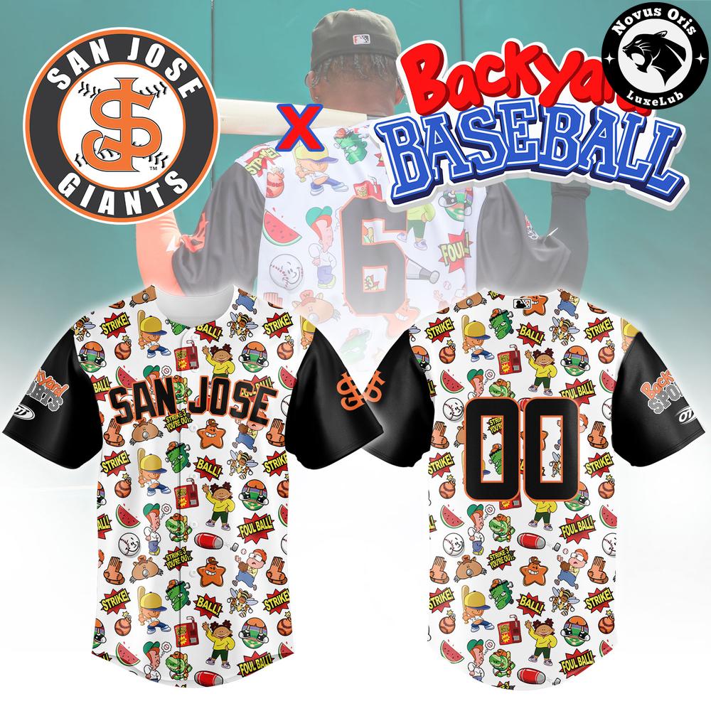 San Jose Giants x Backyard Baseball Special Edition MiLB Merch Jersey