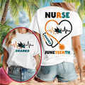 San Jose Sharks Hockey Nurse Juneteenth 2026 Heart Stethoscope Shirt