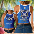 Scotland 2026 World Cup Football Ribbed Supporter Sleeveless Tank Shirt - Limotees LLC