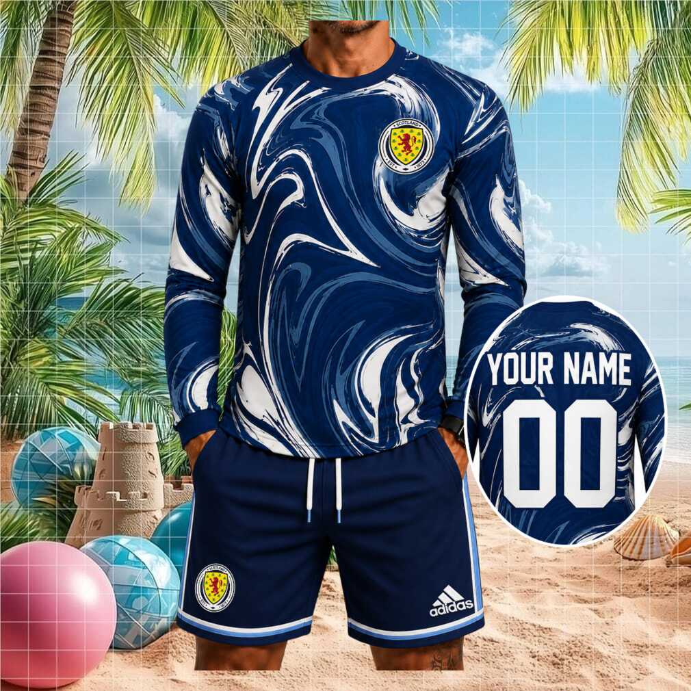 Scotland Football National Team Fan Gear Navy Blue Shirt - Limotees LLC