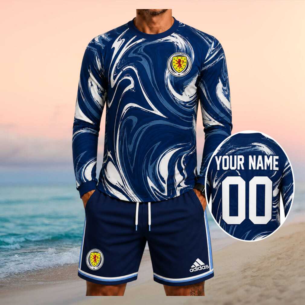 Scotland Football National Team Fan Gear Navy Blue Shirt - Limotees LLC