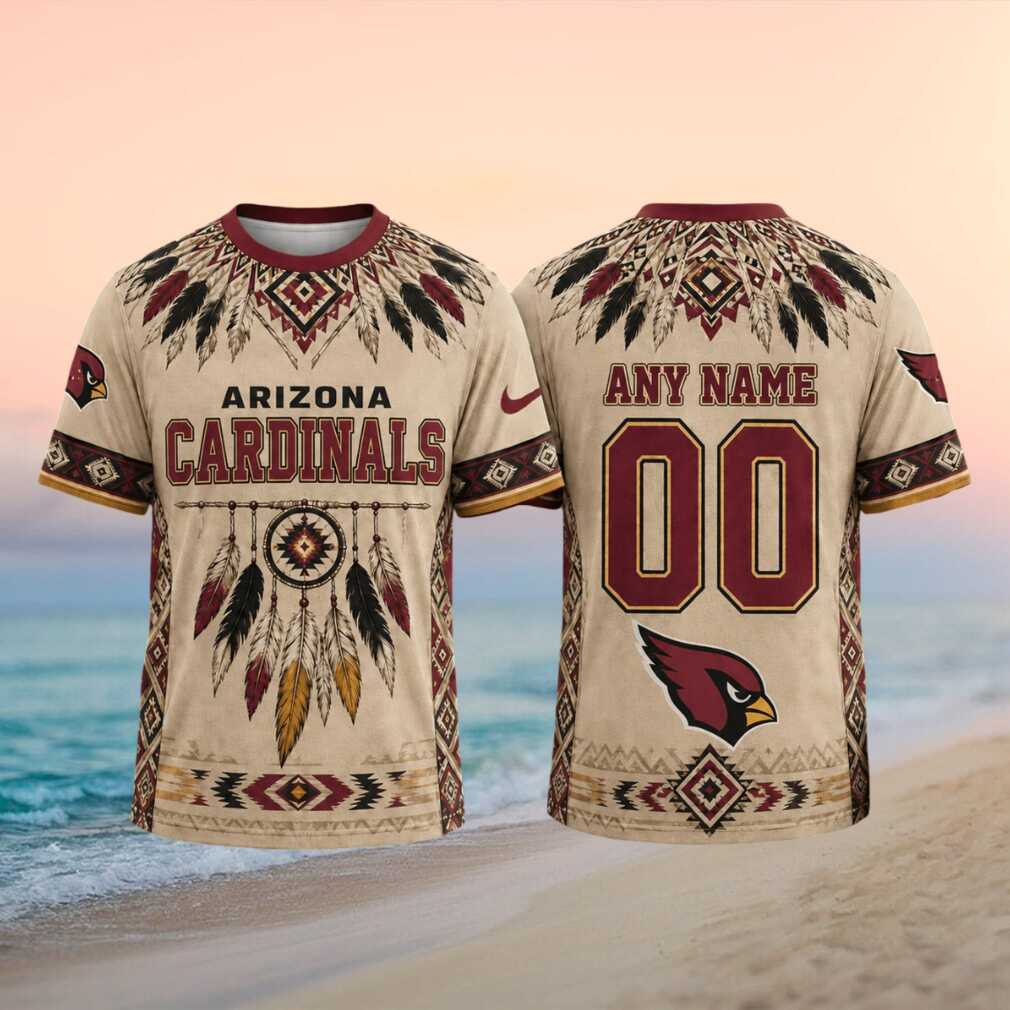 Arizona Cardinals Native Dreamcatcher Feather Shirt - Limotees LLC