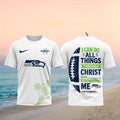 Seattle Football Cross Christian Scripture Shirt
