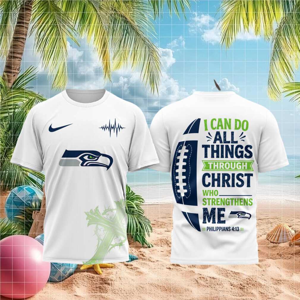 Seattle Football Cross Christian Scripture Shirt