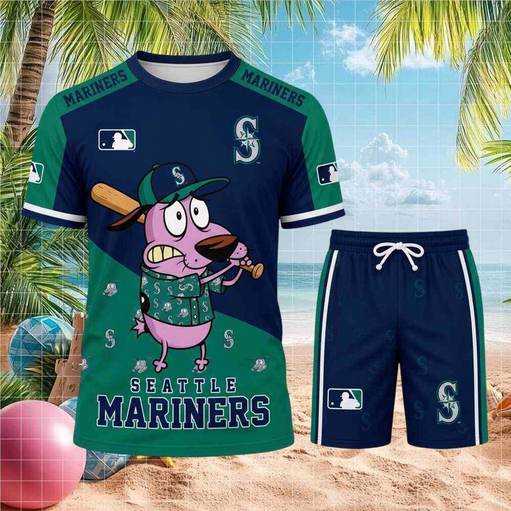 Seattle Mariners Courage The Cowardly Dog Baseball Shirt
