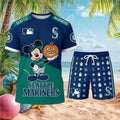 Seattle Mariners Mickey Mouse Halloween Compass Pumpkin Baseball Shirt