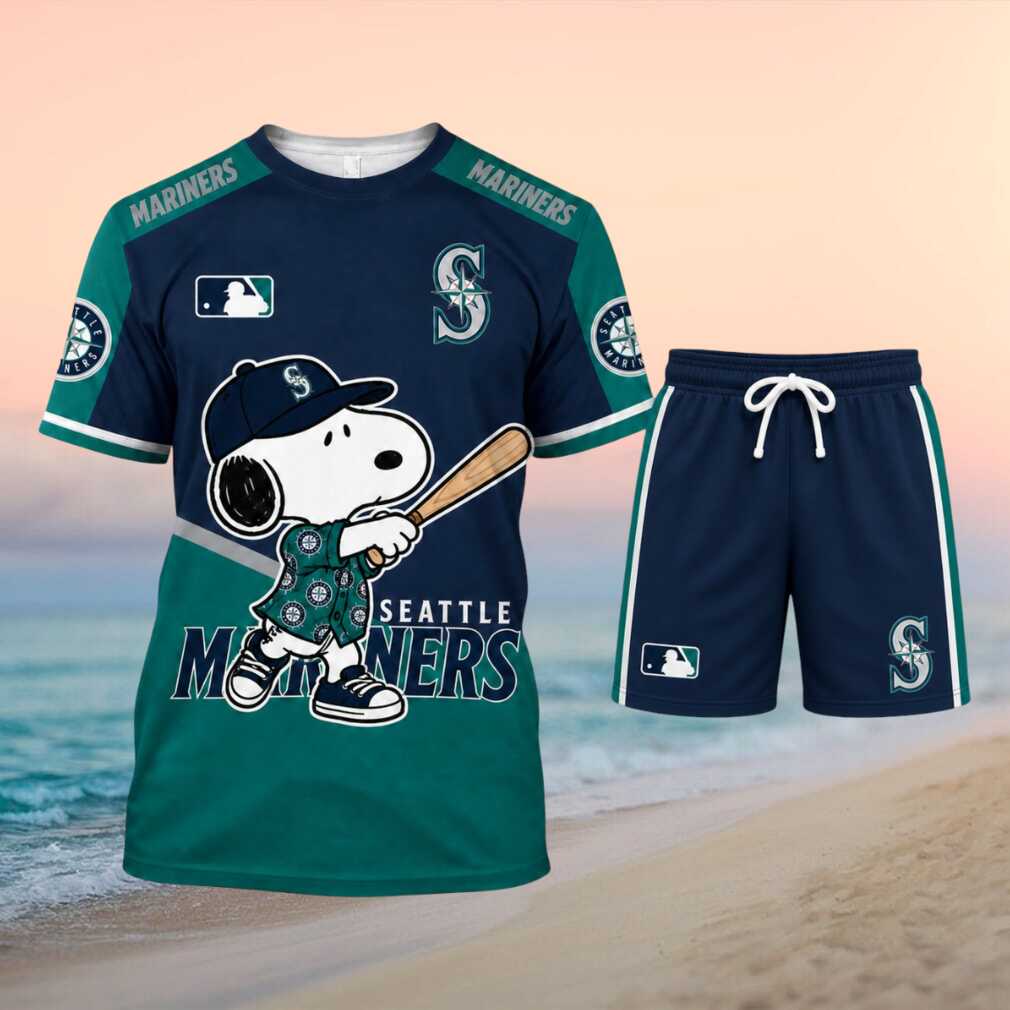 Seattle Mariners Snoopy Baseball Cartoon Character Shirt