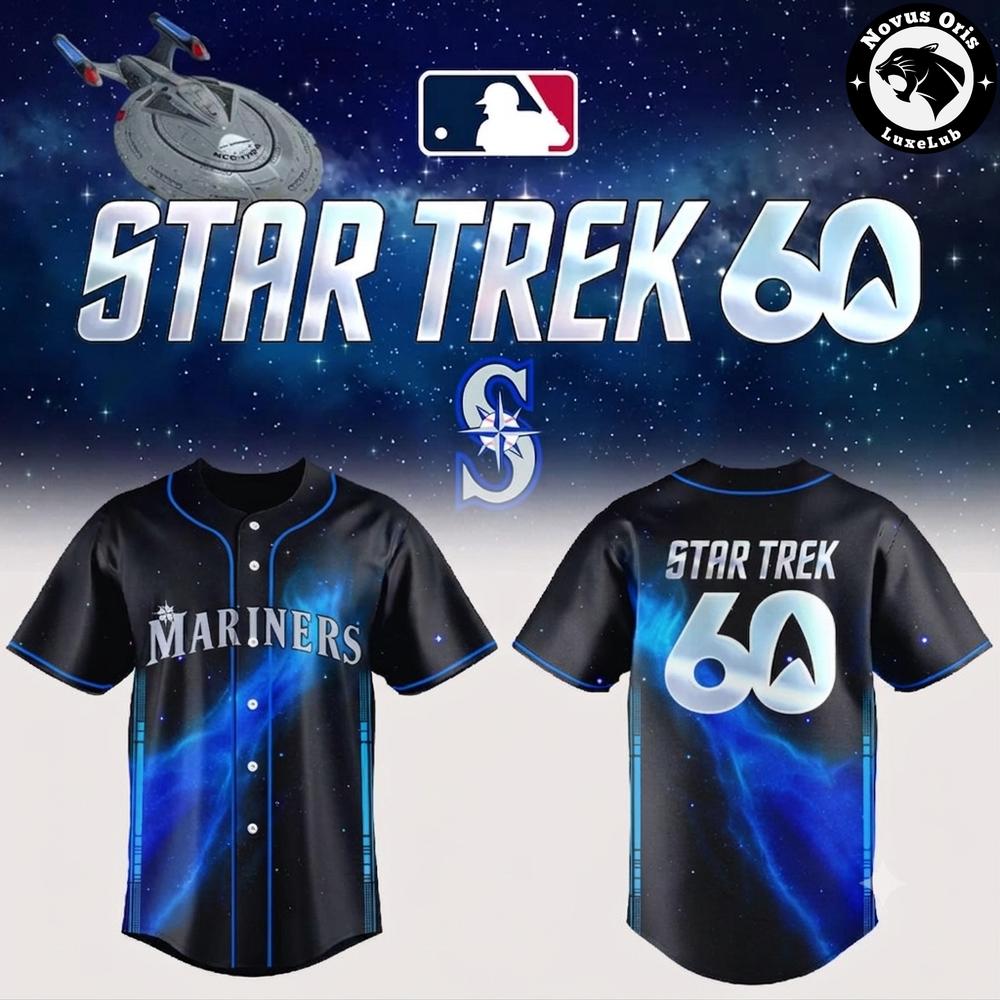 Seattle Mariners Star Trek 60th Anniversary Galaxy Baseball Jersey