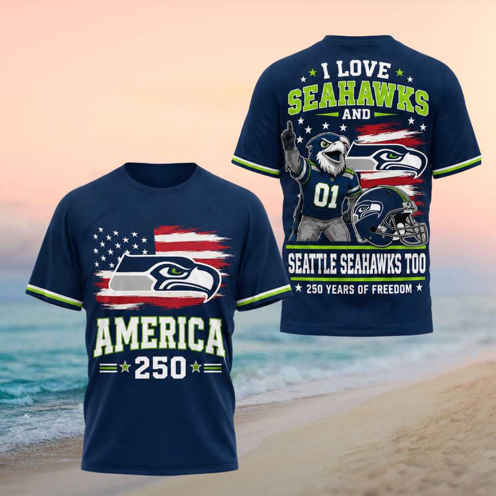 Seattle Seahawks America 250 Years of Freedom Football Patriotic Fans Retro Style Shirt