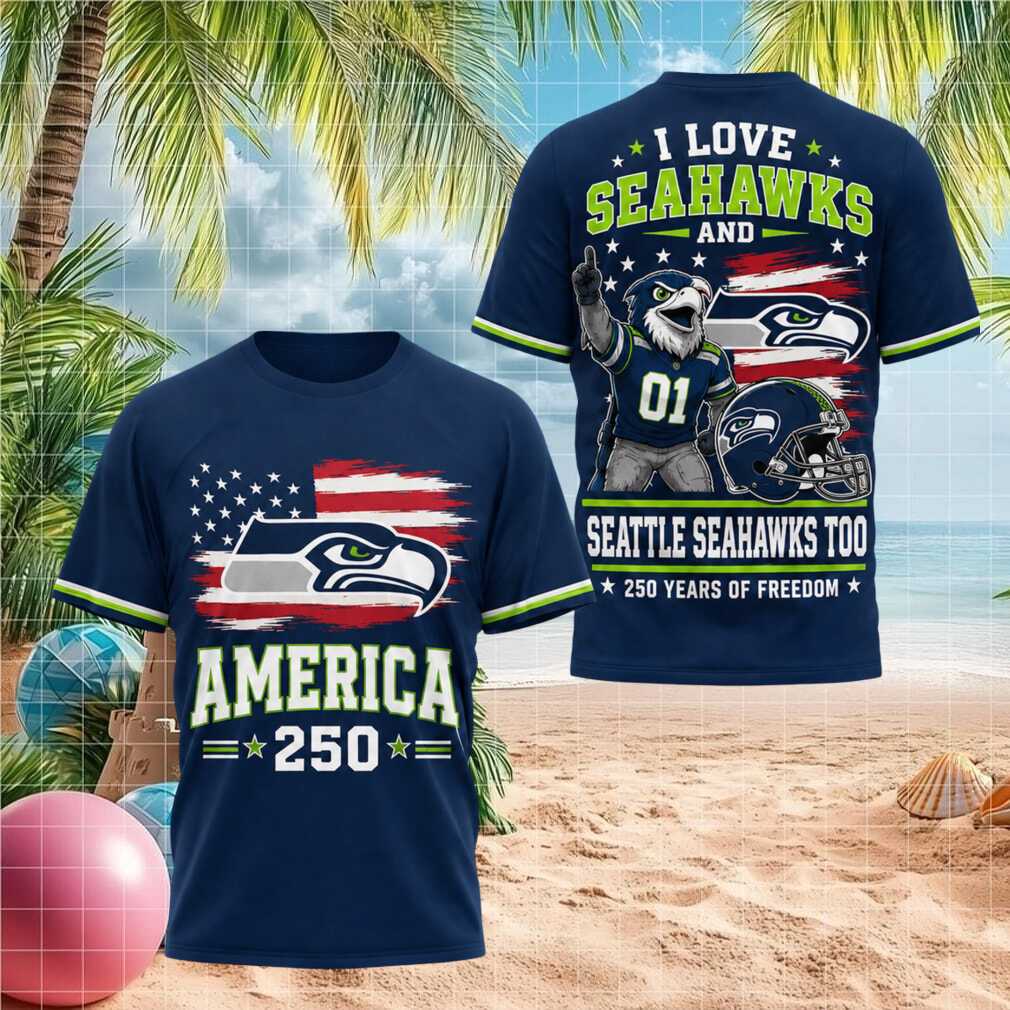 Seattle Seahawks America 250 Years of Freedom Football Patriotic Fans Retro Style Shirt