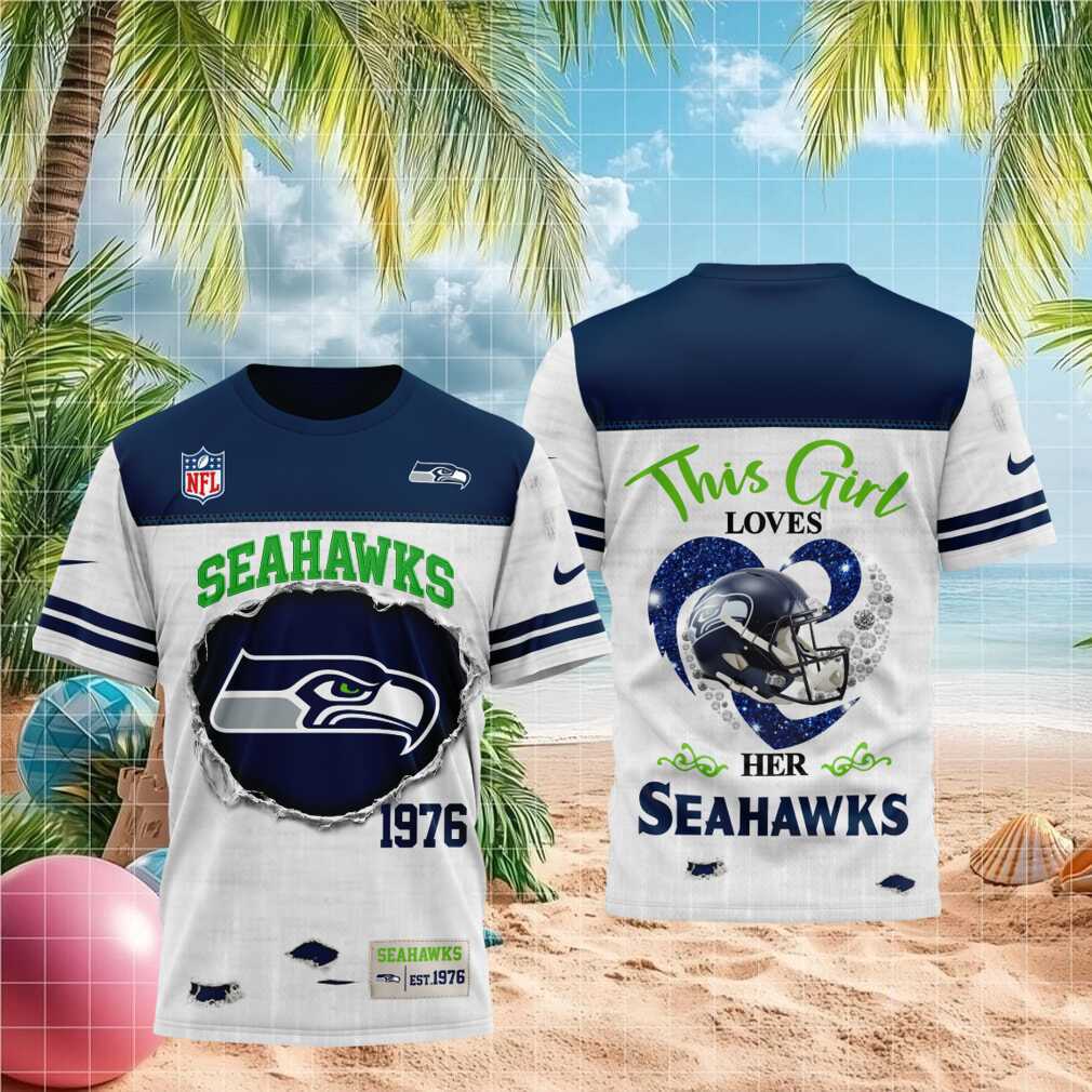 Seattle Seahawks Football 1976 Retro Women Girls Shirt