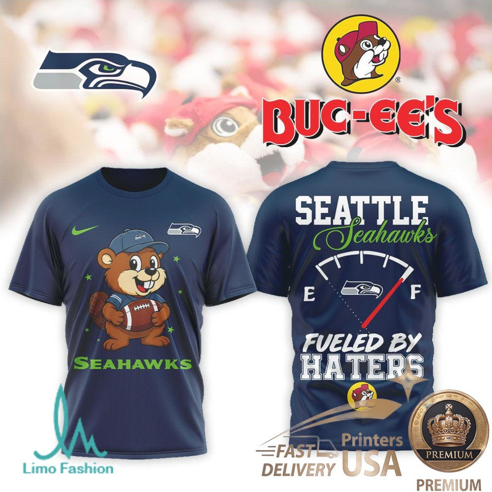 Seattle Seahawks Football Beaver Mascot Fueled By Haters T Shirt - Limotees LLC