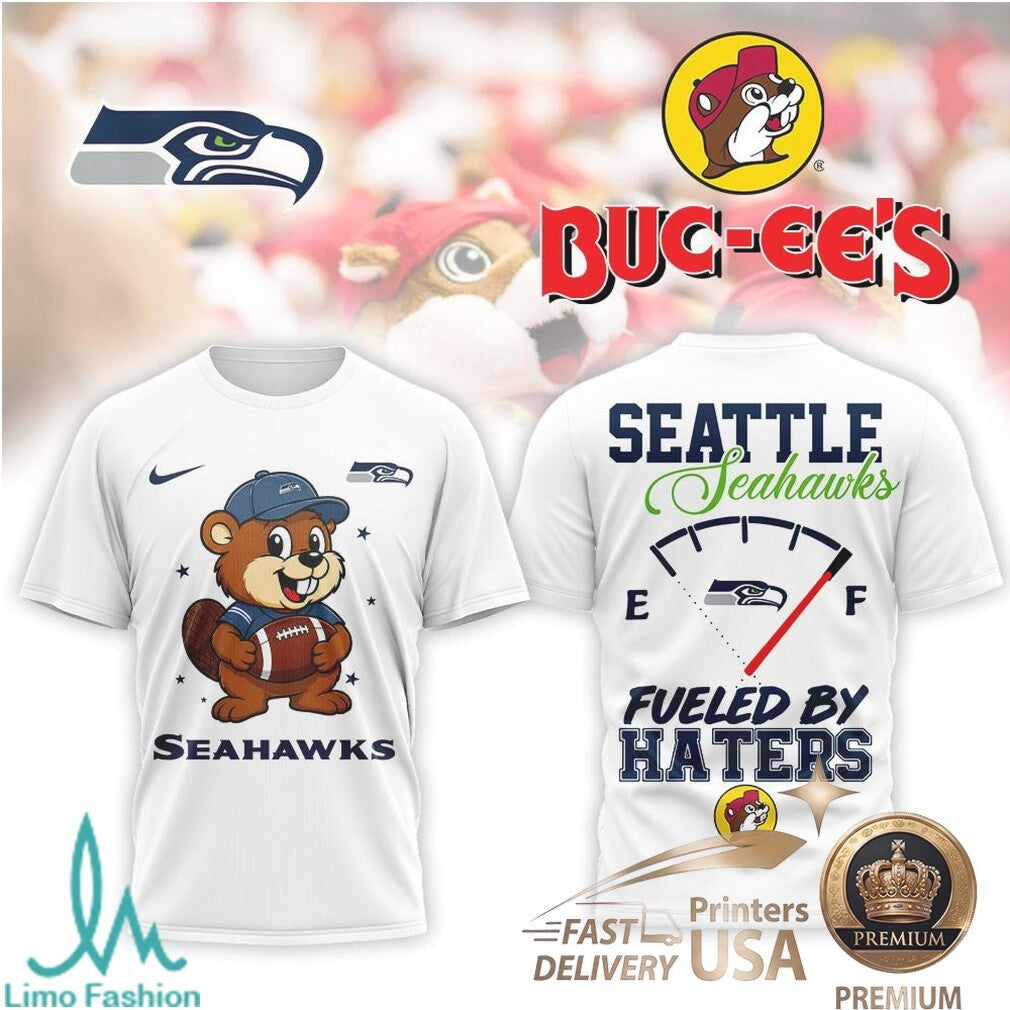 Seattle Seahawks Football Beaver Mascot Fueled By Haters T Shirt - Limotees LLC