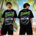 Seattle Seahawks Football Team Go Hawks Vintage Retro Lightning Style Men Women Fans Shirt - Limotees LLC