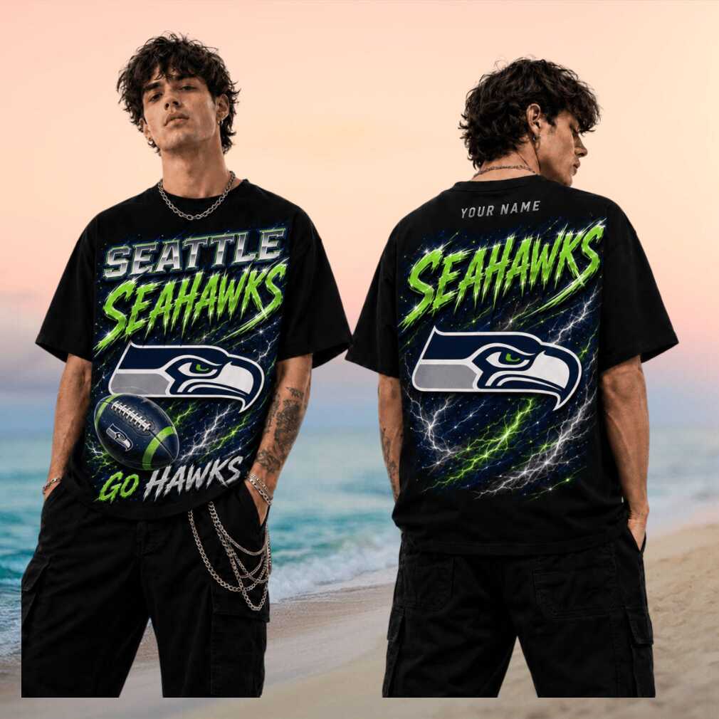 Seattle Seahawks Football Team Go Hawks Vintage Retro Lightning Style Men Women Fans Shirt - Limotees LLC