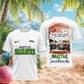 Seattle Seahawks Peanuts Characters Autumn Tree Shirt - Limotees LLC