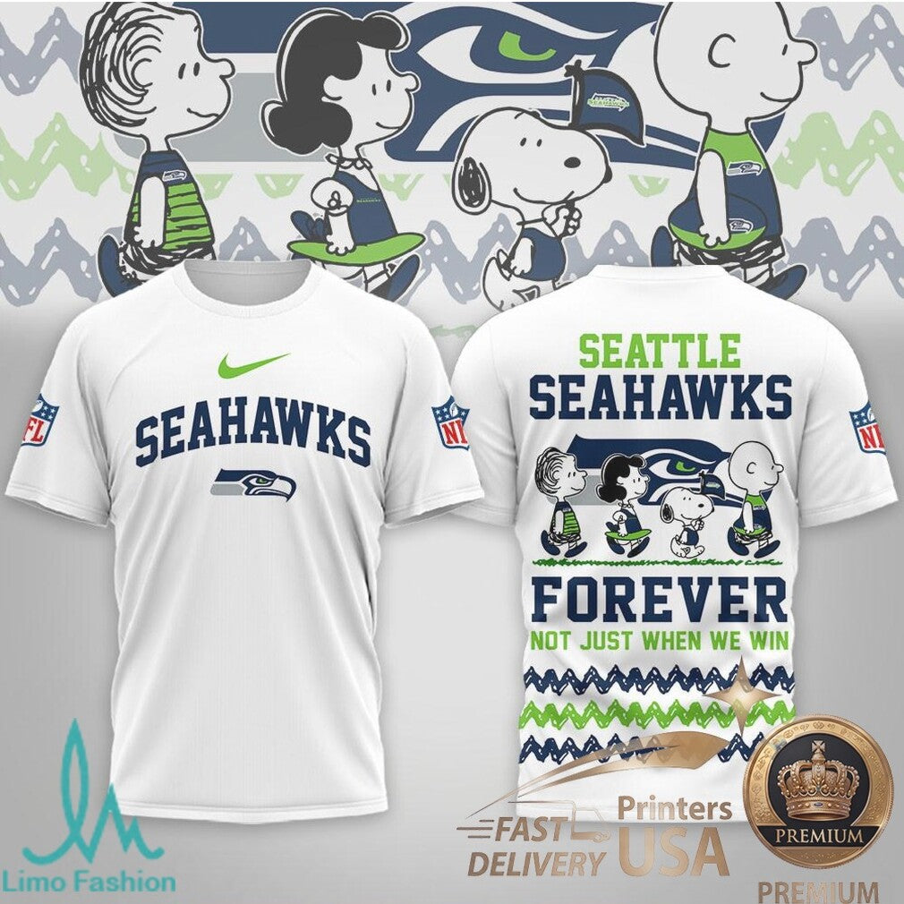 Seattle Seahawks Peanuts Snoopy Forever Not Just When We Win T Shirt - Limotees LLC