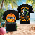 Seattle Seahawks Spooky Season Halloween Pumpkin Shirt