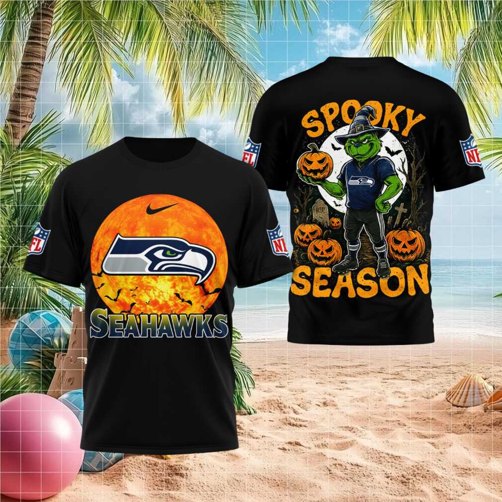 Seattle Seahawks Spooky Season Halloween Pumpkin Shirt