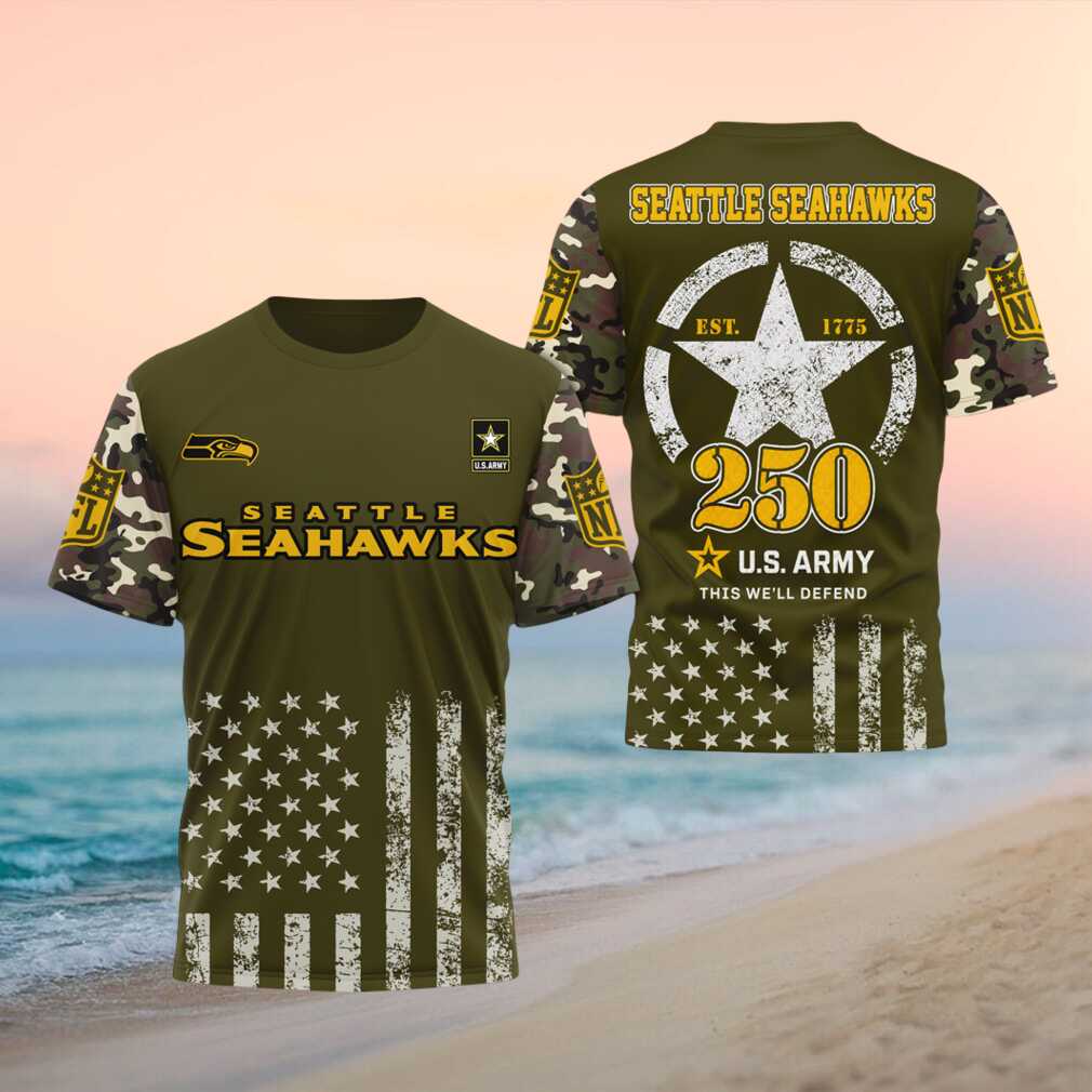Seattle Seahawks U.S. Army 250th Anniversary Men Women Fans Shirt
