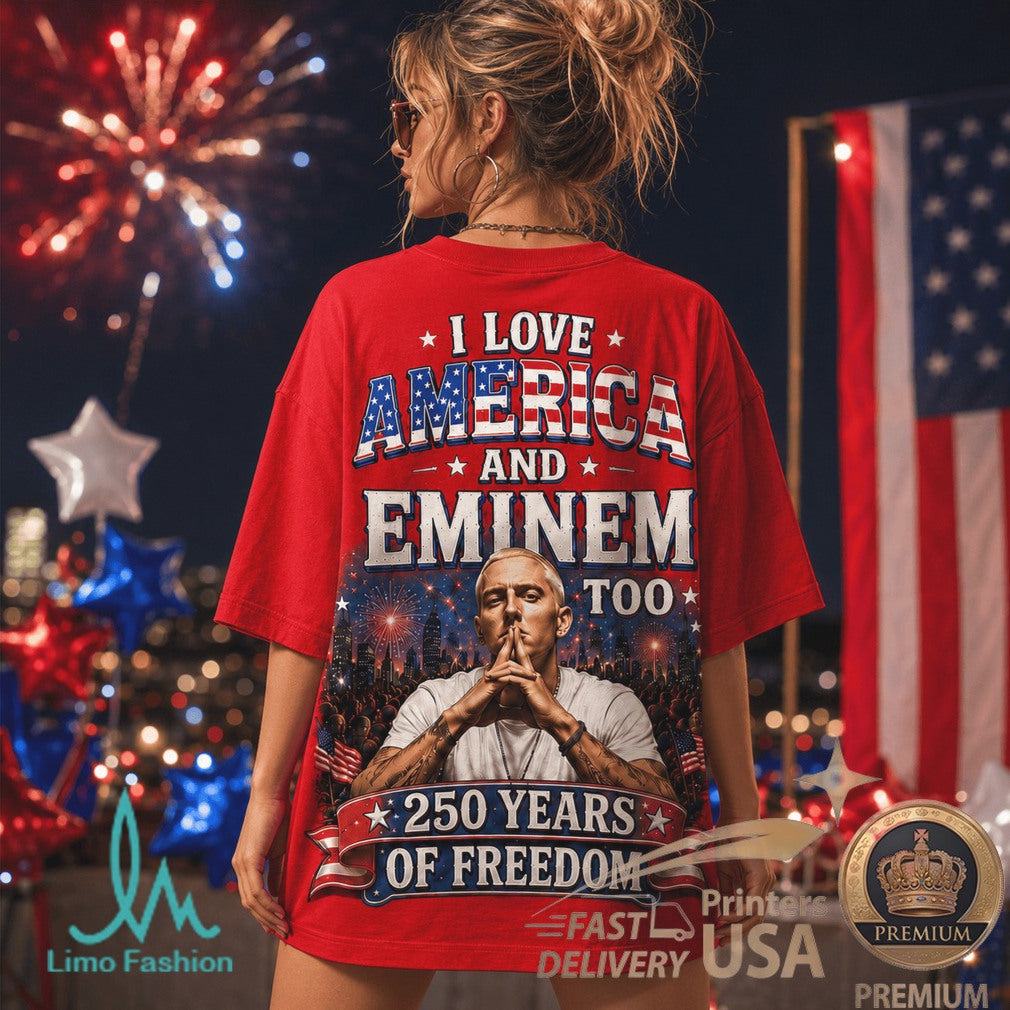 Eminem 8 Mile Road 250 Years Of Freedom American Patriot Shirt - Limotees LLC