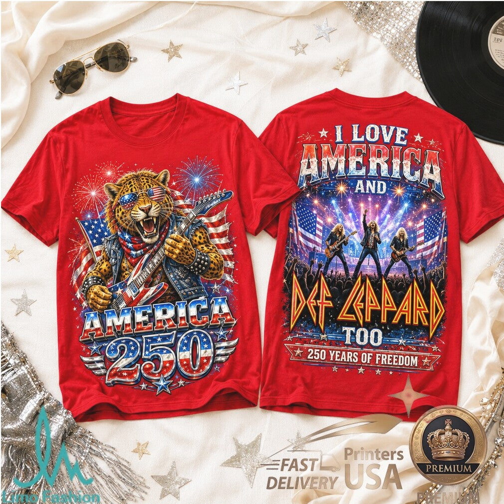 Def Leppard American Flag 250 Years Of Freedom Rock Music Shirt