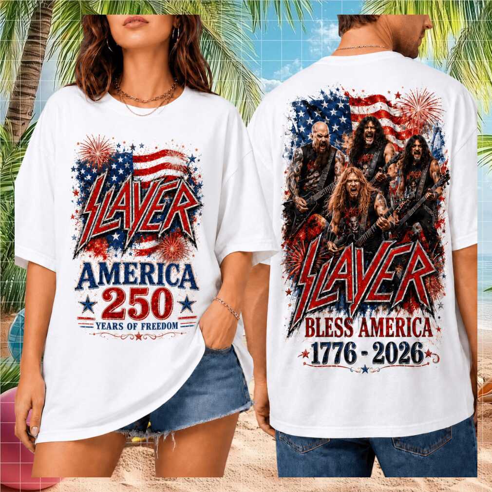Slayer America 250 Years of Freedom 2026 Vintage Thrash Metal Fan Shirt - Limotees LLC