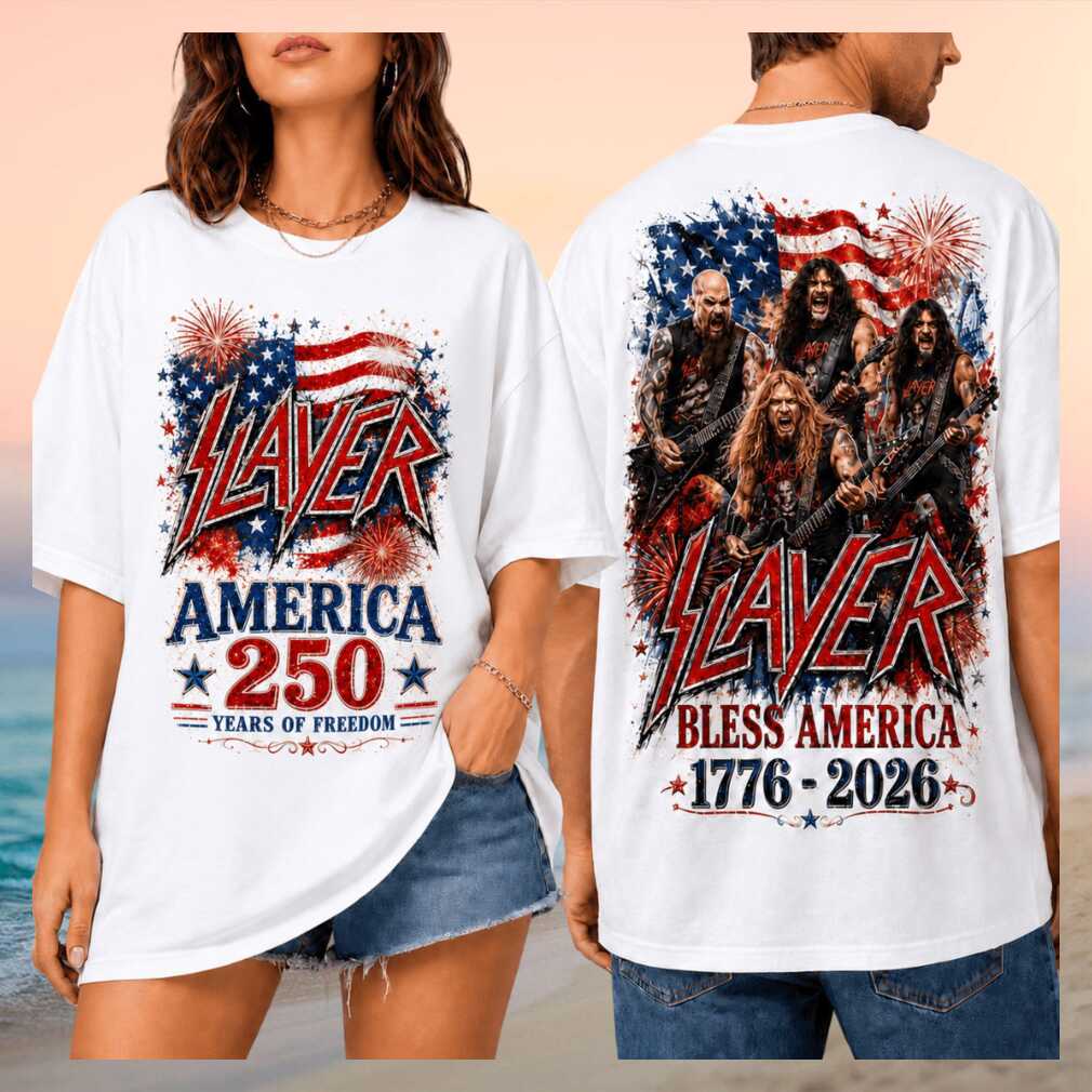 Slayer America 250 Years of Freedom 2026 Vintage Thrash Metal Fan Shirt - Limotees LLC