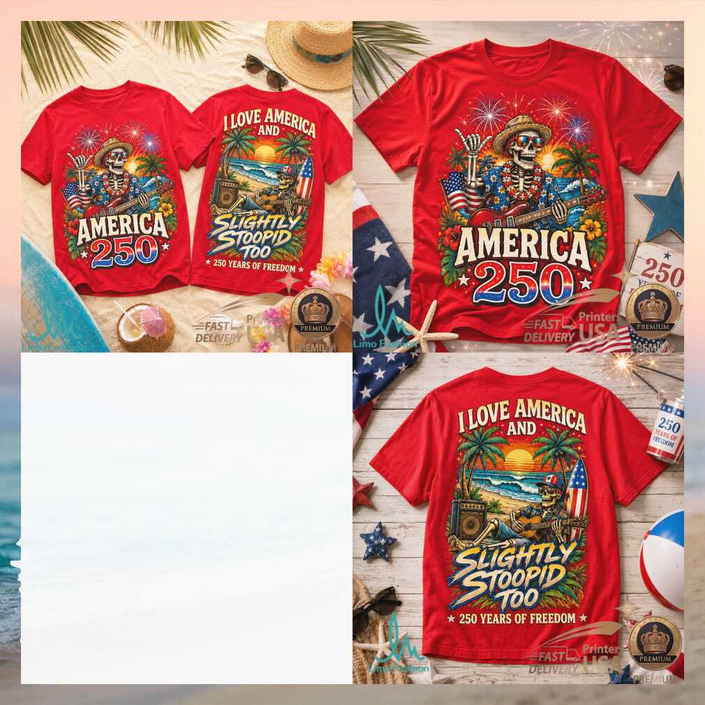 Slightly Stoopid Patriotic Skeleton Beach 250 Years Of Freedom Shirt - Limotees LLC