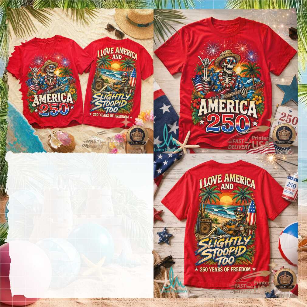 Slightly Stoopid Patriotic Skeleton Beach 250 Years Of Freedom Shirt - Limotees LLC