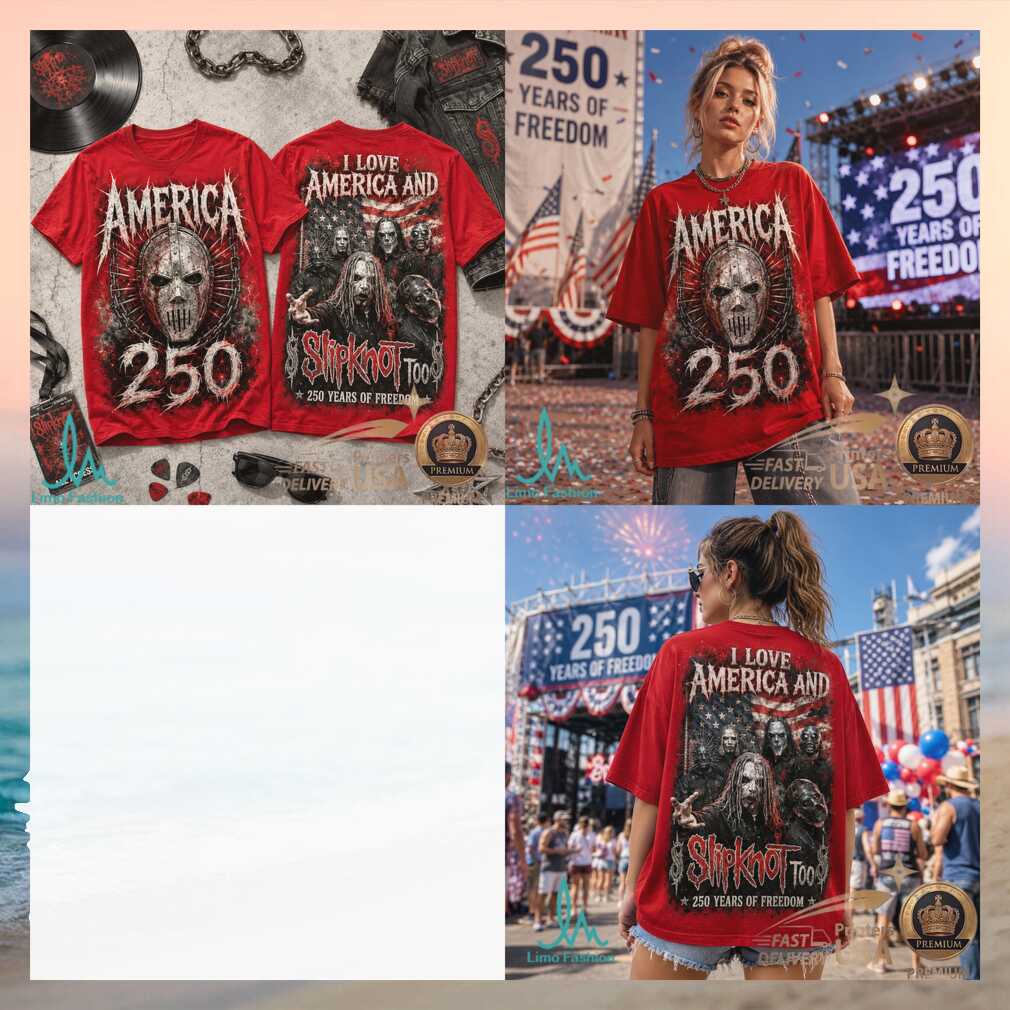 Slipknot America 250 Years Of Freedom Nu Metal Patriotic Shirt - Limotees LLC