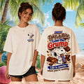 Snickers Snoopy Take A Bite Lose The Grump Chocolate Vintage Retro Candy Lovers Women Shirt - Limotees LLC