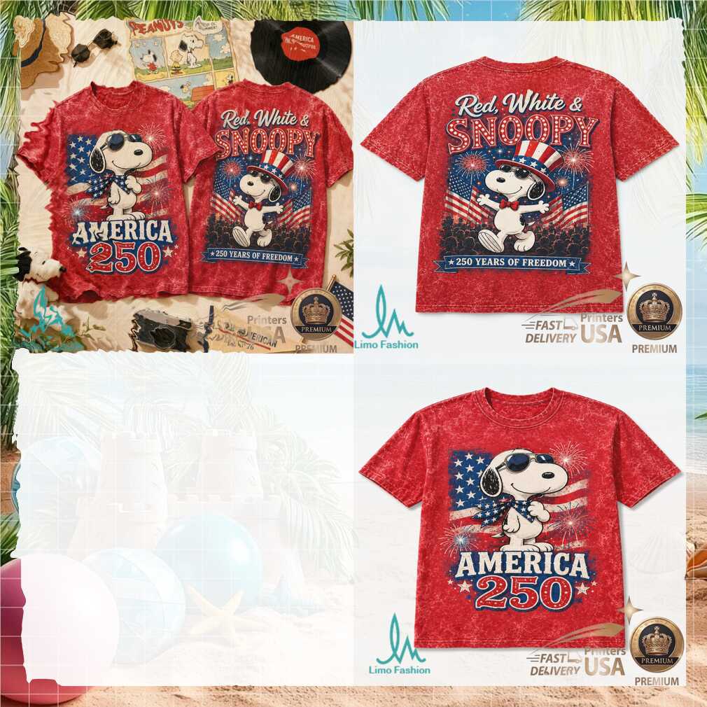 Snoopy America 250 Years Of Freedom Patriotic Graphic Shirt - Limotees LLC