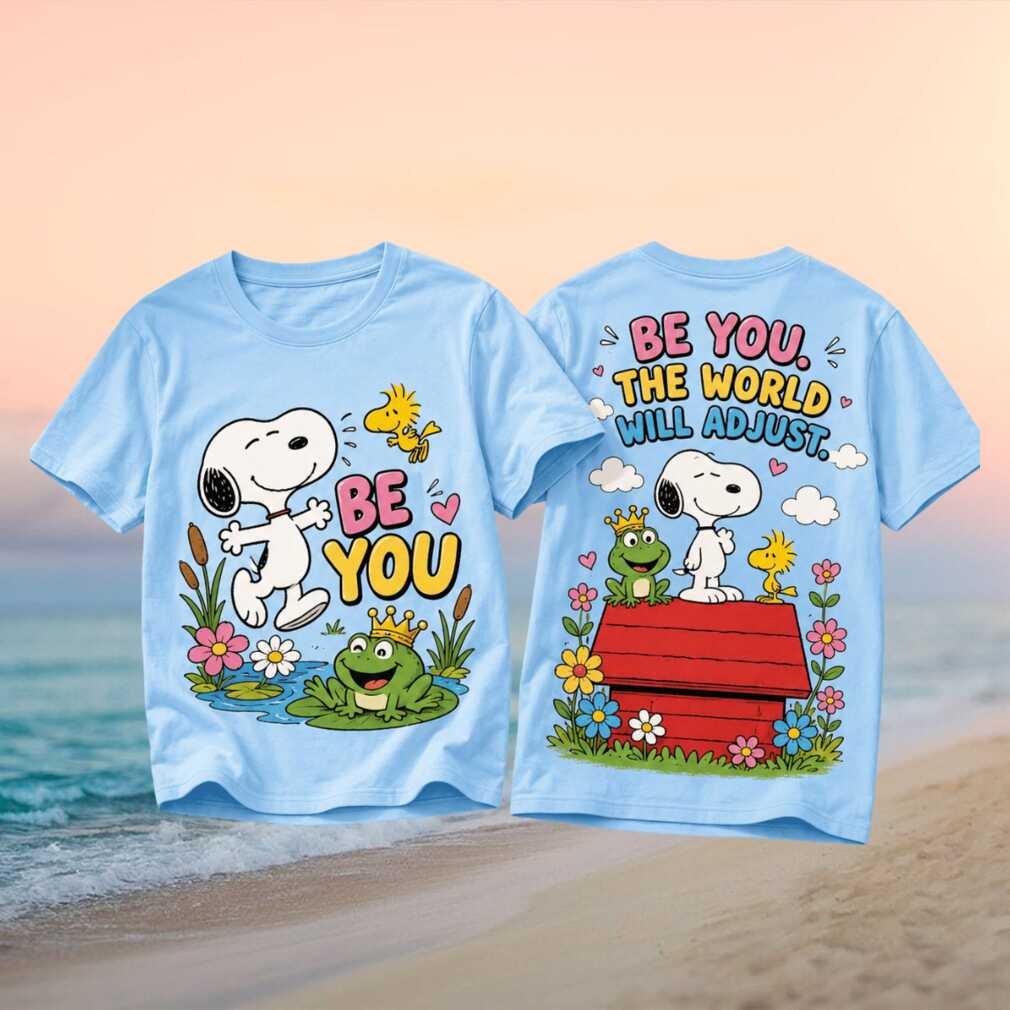 Snoopy Be You The World Will Adjust Retro Peanuts Cartoon Gift For Fans Shirt - Limotees LLC