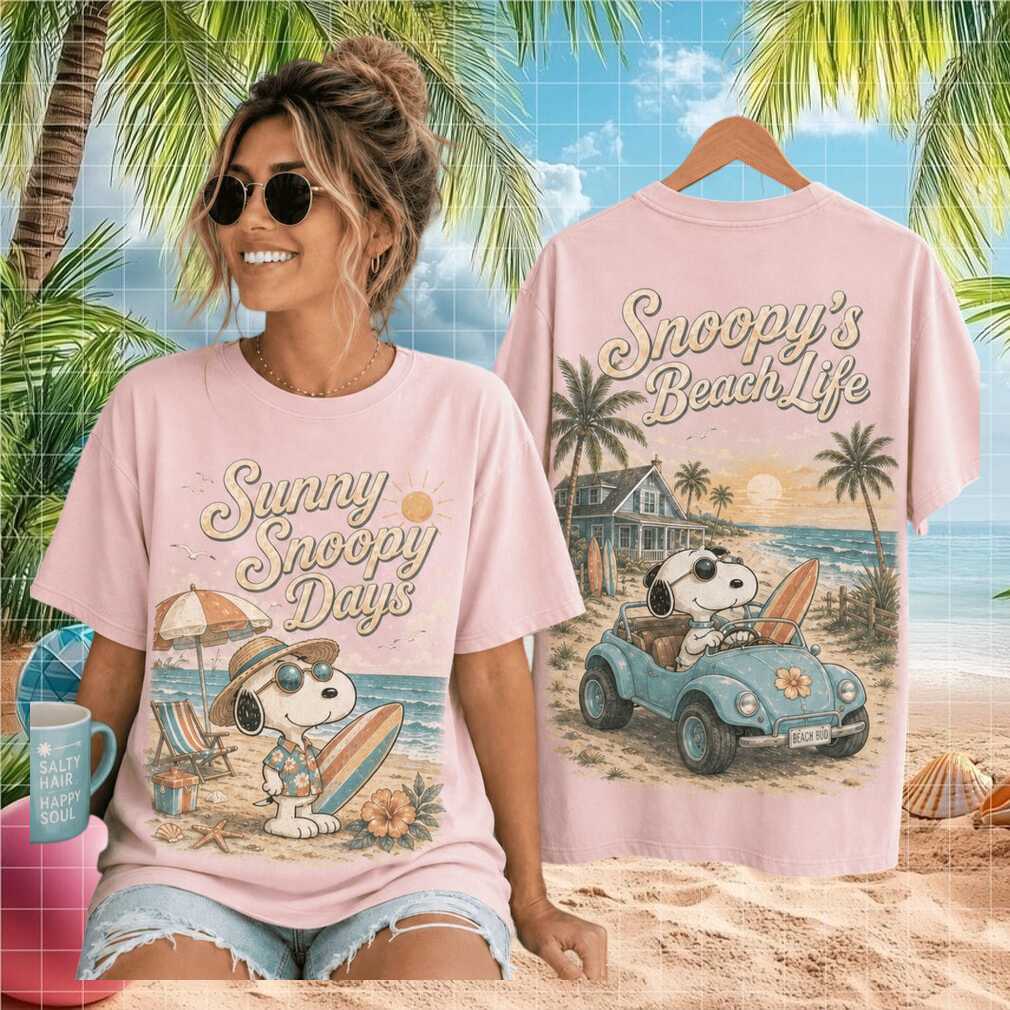 Snoopy Beach Life Sunny Days Summer Cartoon Shirt
