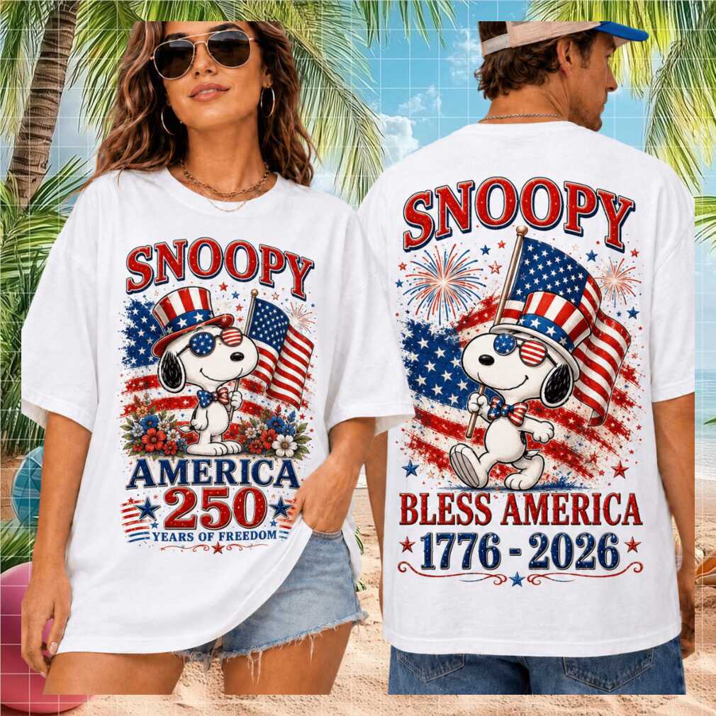 Snoopy Bless America 250 Years Of Freedom 1776 2026 Shirt - Limotees LLC