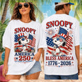 Snoopy Bless America 250 Years Of Freedom 1776 2026 Shirt - Limotees LLC