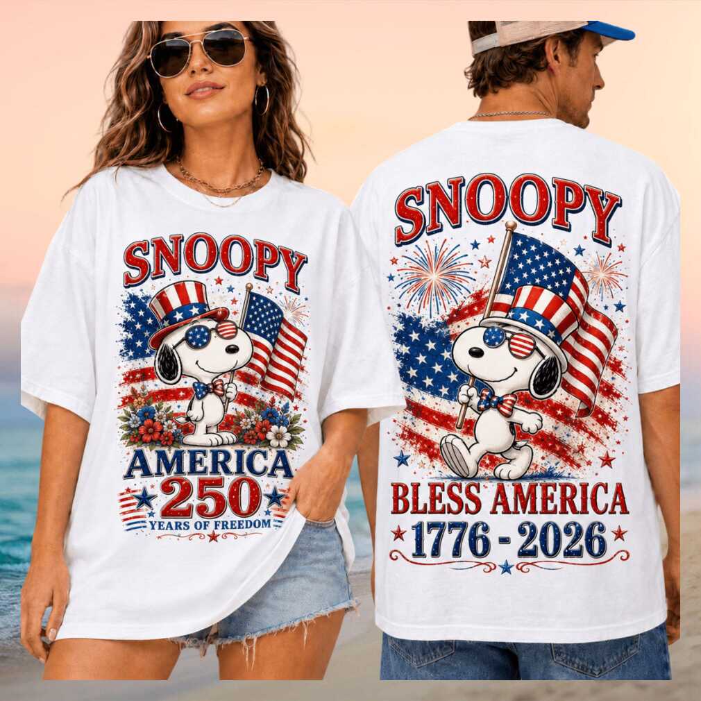 Snoopy Bless America 250 Years Of Freedom 1776 2026 Shirt - Limotees LLC