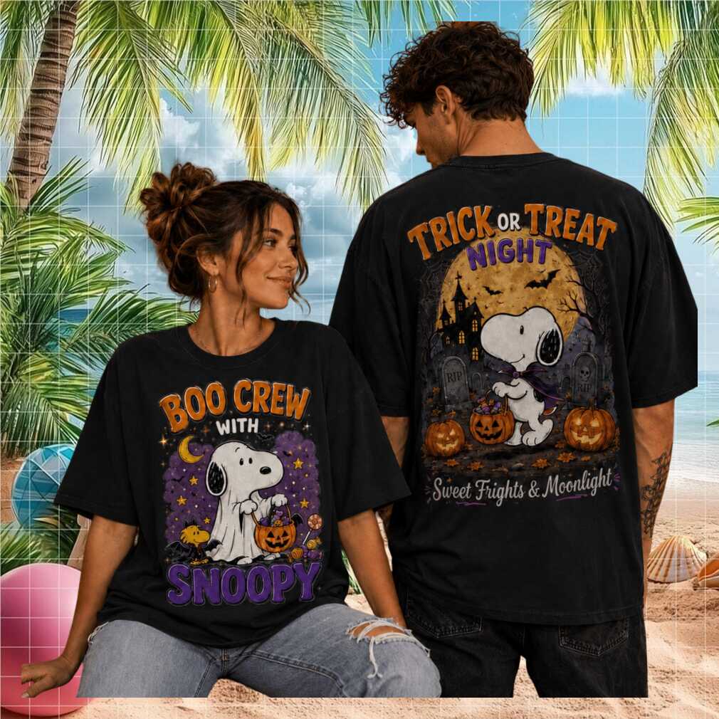 Snoopy Boo Crew Trick Or Treat Night Retro Halloween Moon Sweet Frights For Men Women Shirt - Limotees LLC
