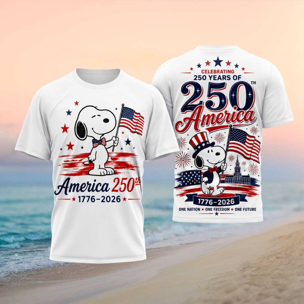 Snoopy Celebrating 250 Years of America 1776 2026 Patriotic Peanuts Comic Fans Shirt - Limotees LLC
