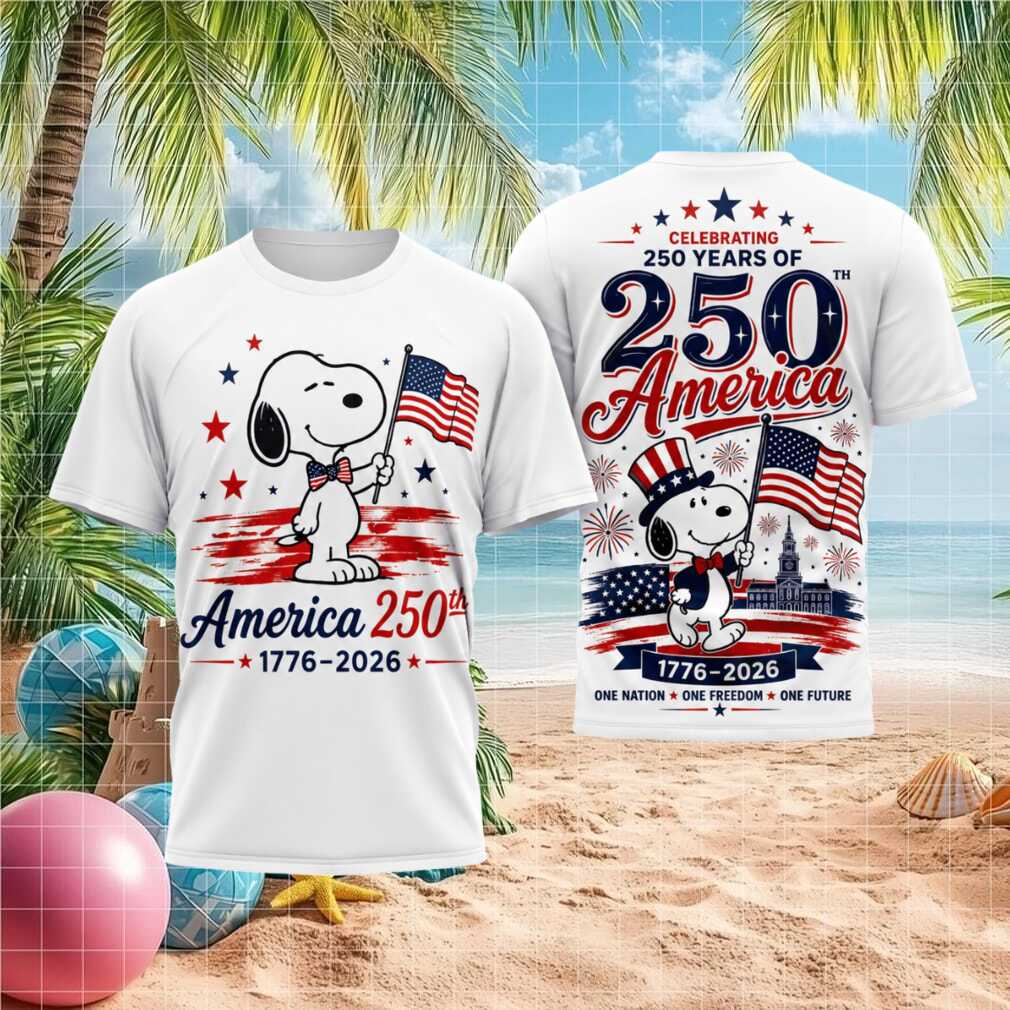 Snoopy Celebrating 250 Years of America 1776 2026 Patriotic Peanuts Comic Fans Shirt - Limotees LLC