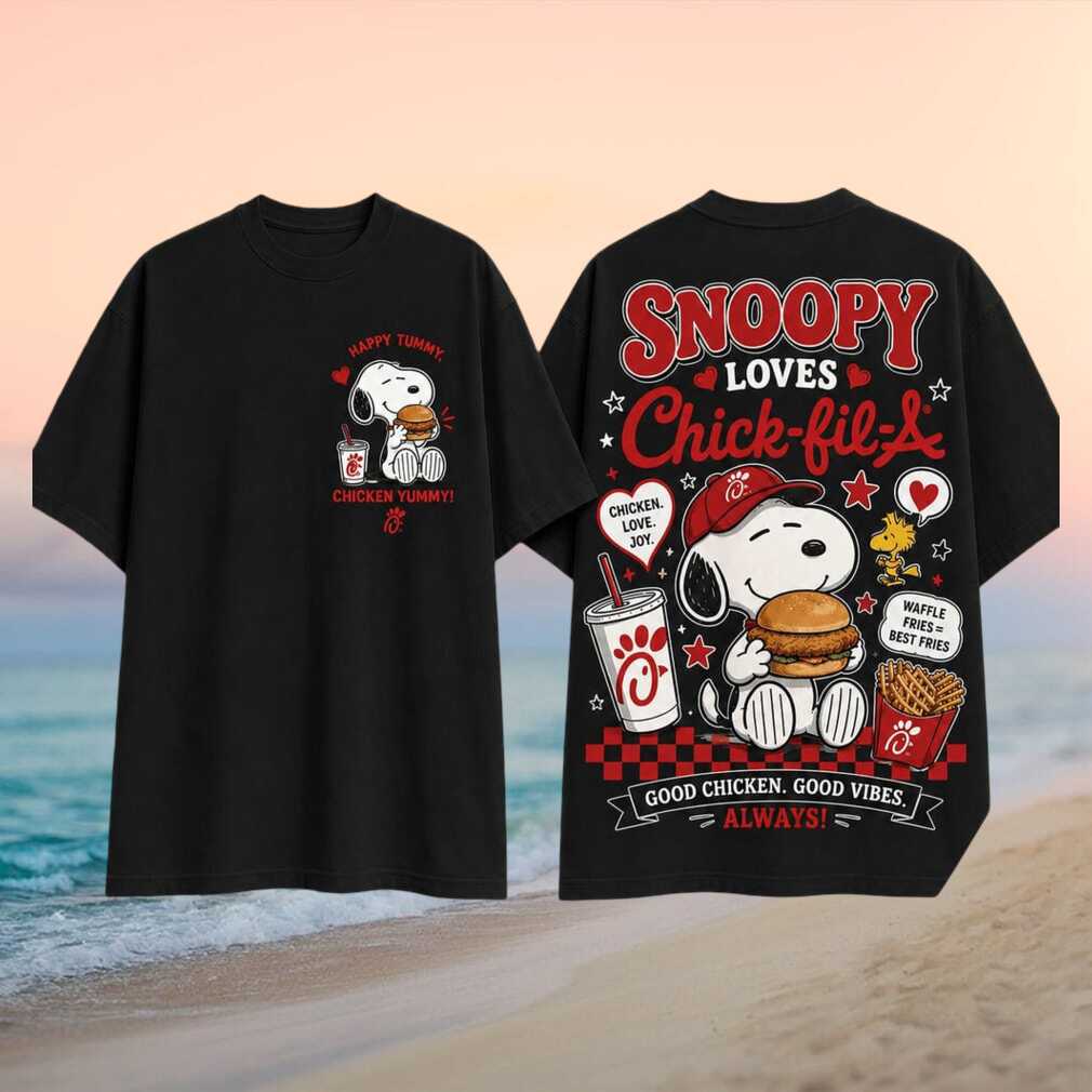 Snoopy Chick fil A Mascot Good Vibes Foodie Shirt