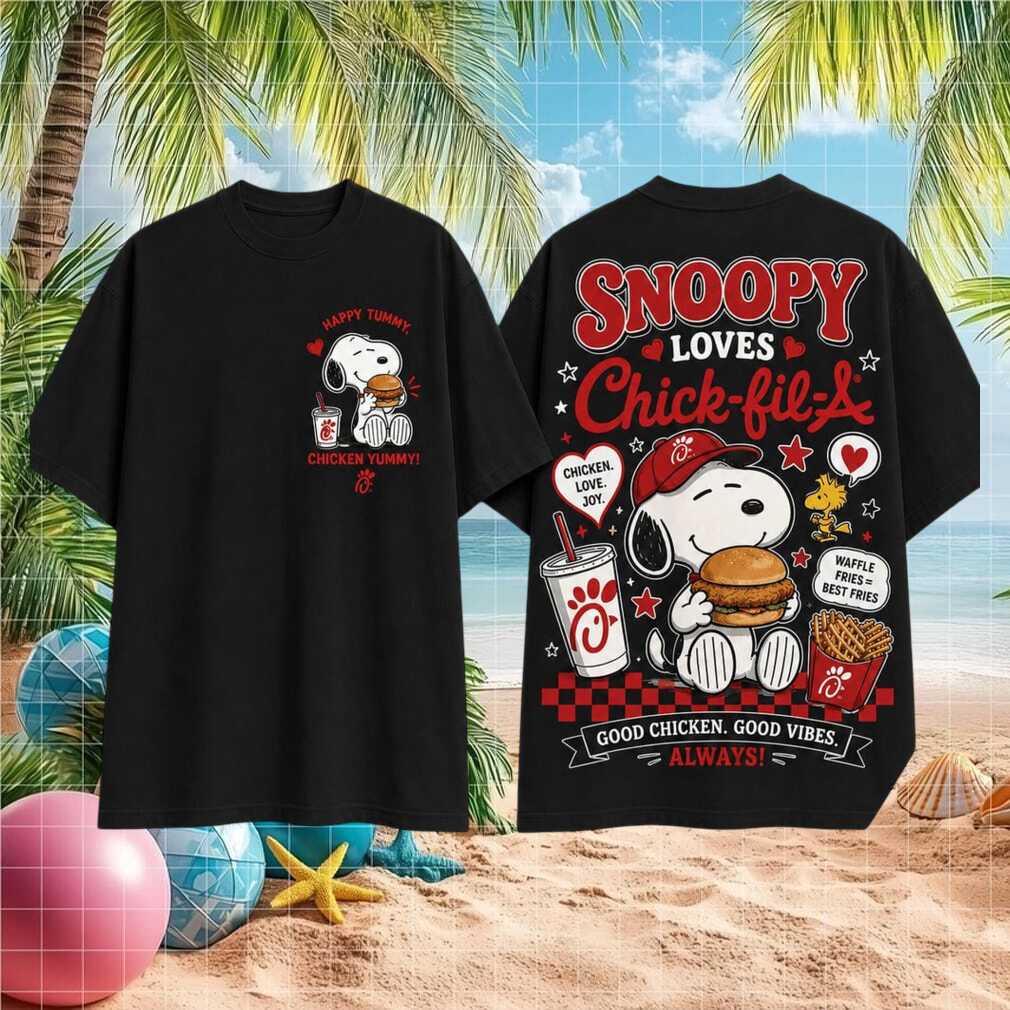 Snoopy Chick fil A Mascot Good Vibes Foodie Shirt