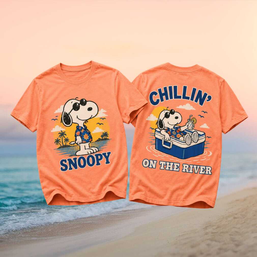 Snoopy Chillin On The River Orange Beach Shirt
