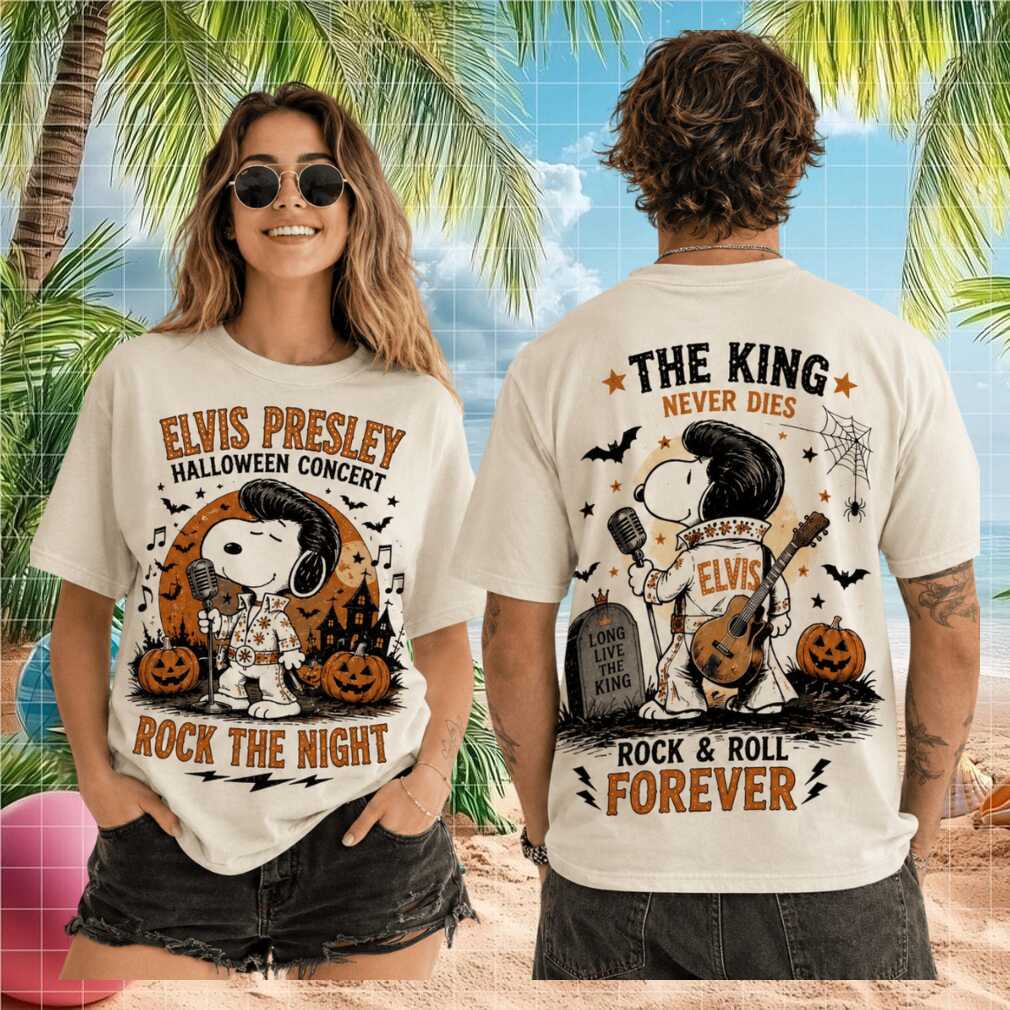 Snoopy Elvis Presley Halloween Concert Rock The Night Shirt