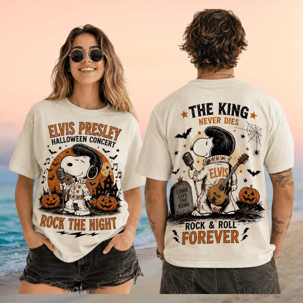 Snoopy Elvis Presley Halloween Concert Rock The Night Shirt