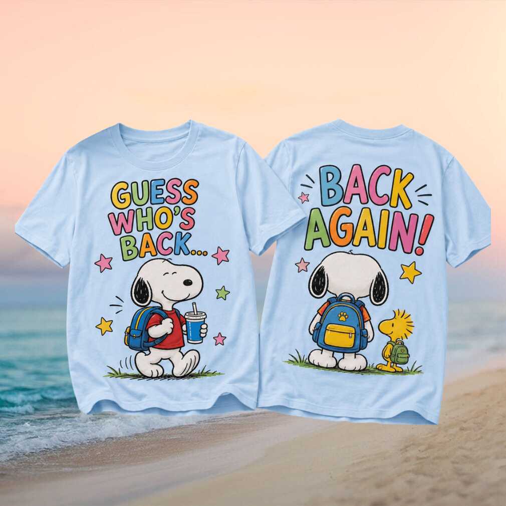 Snoopy Guess Who Is Back Again Light Blue Back To School Shirt - Limotees LLC